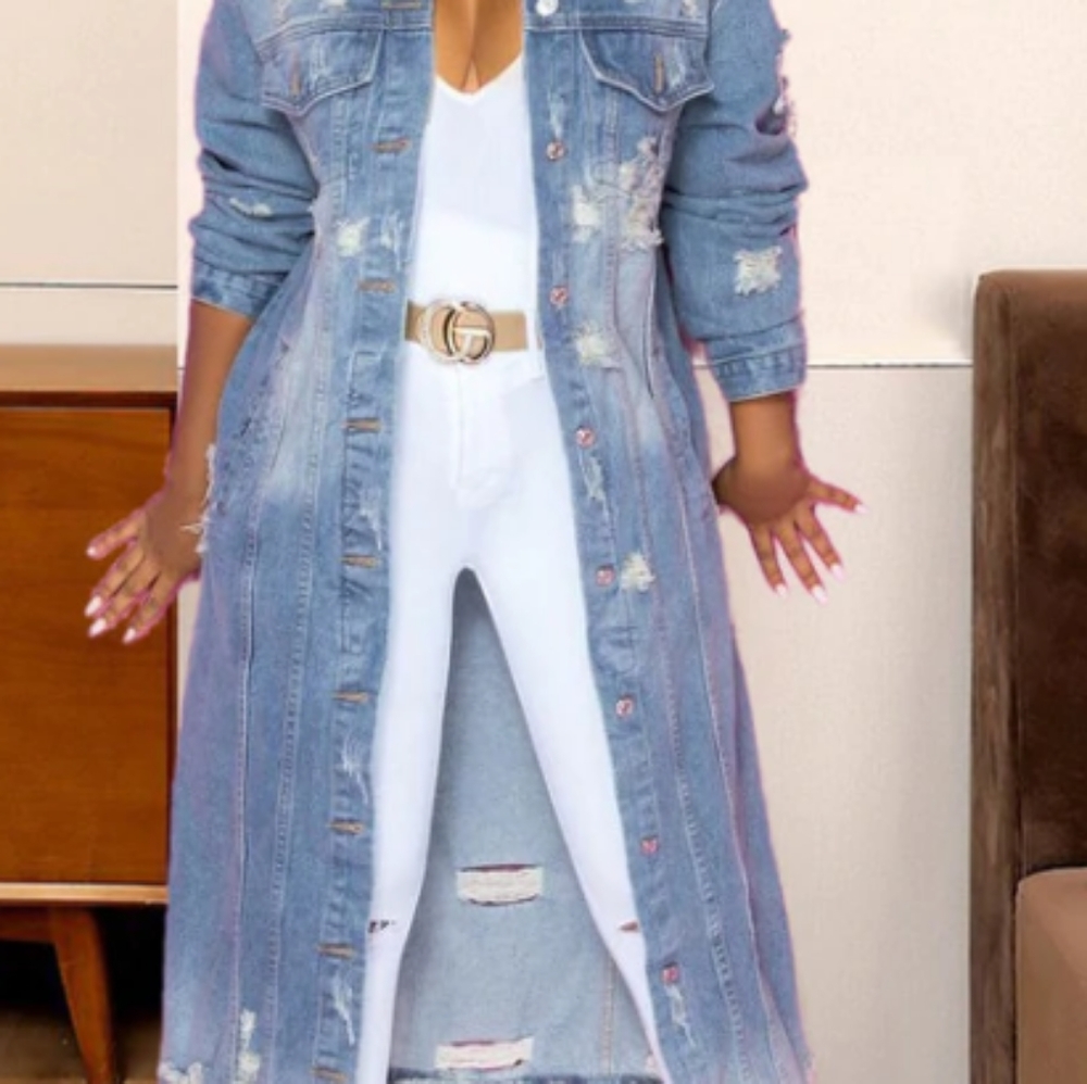 Long jean jacket